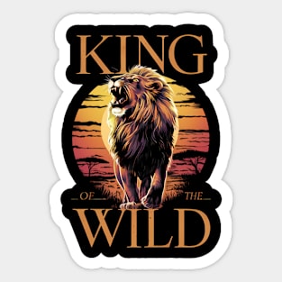 Lion With Words: King of the Wild (b) Sticker